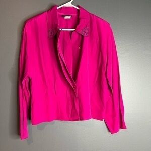 Anxiety / vintage button down croptop